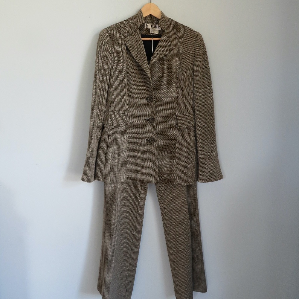 ❦ CARLISLE Vintage Wool Blend Pantsuit Set ❦